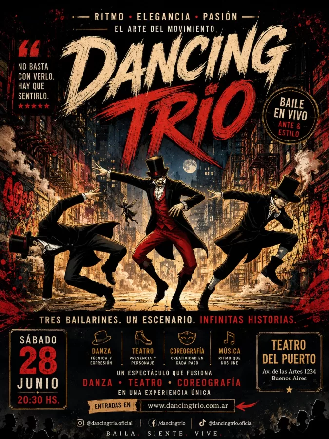 003_Dancing Trio - Afiche